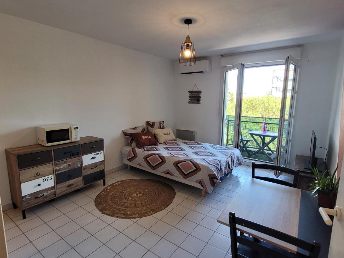Ferienwohnung Charmant Studio Vue Sur Les Berges Du Lez Montpellier Exterior foto