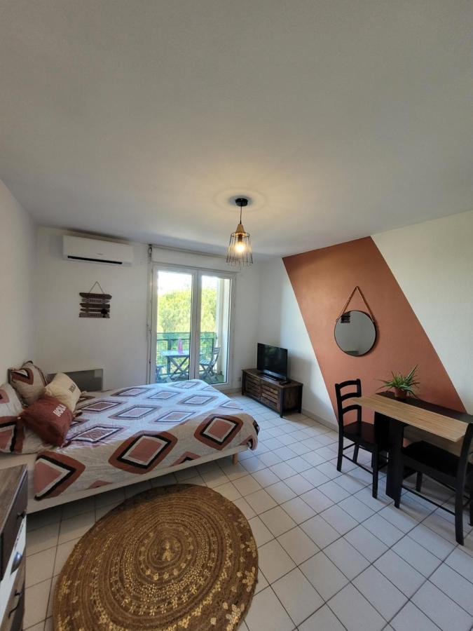 Ferienwohnung Charmant Studio Vue Sur Les Berges Du Lez Montpellier Exterior foto